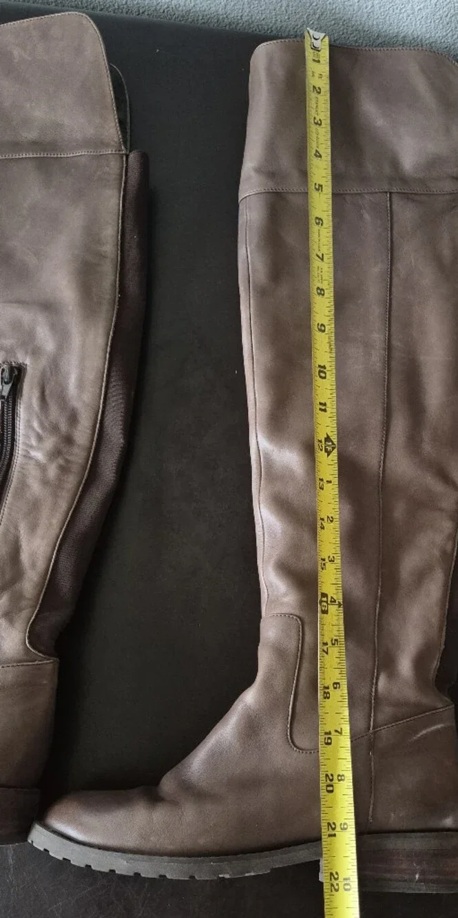 BP Nordstrom Holgate Brown Leather Over The Knee Fold Over Boots EUC Size 7